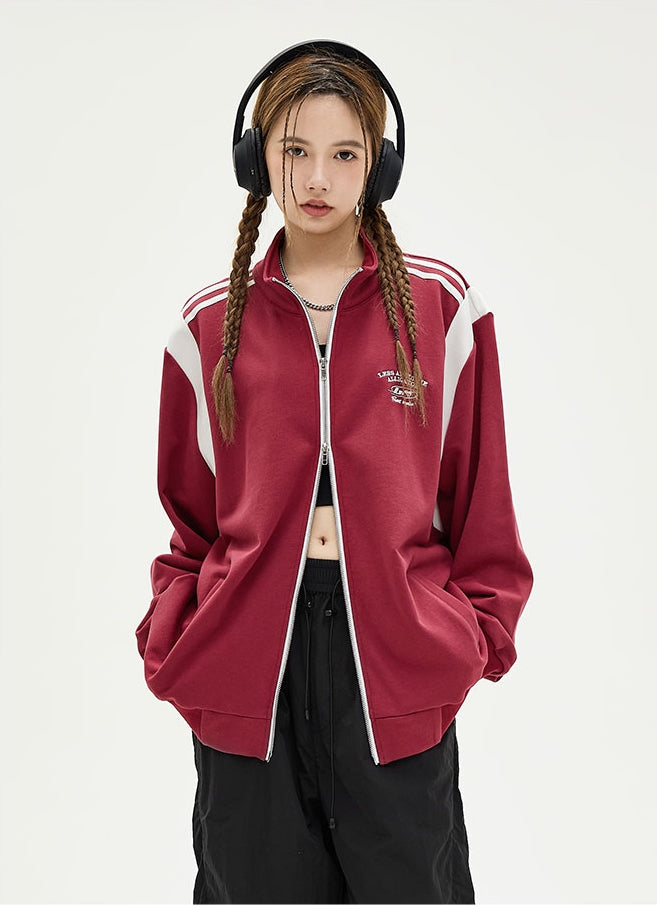 Patchwork Zipper Truck Jacket