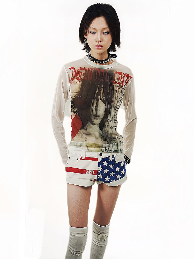Post-Punk Mesh Long Sleeve T-Shirt