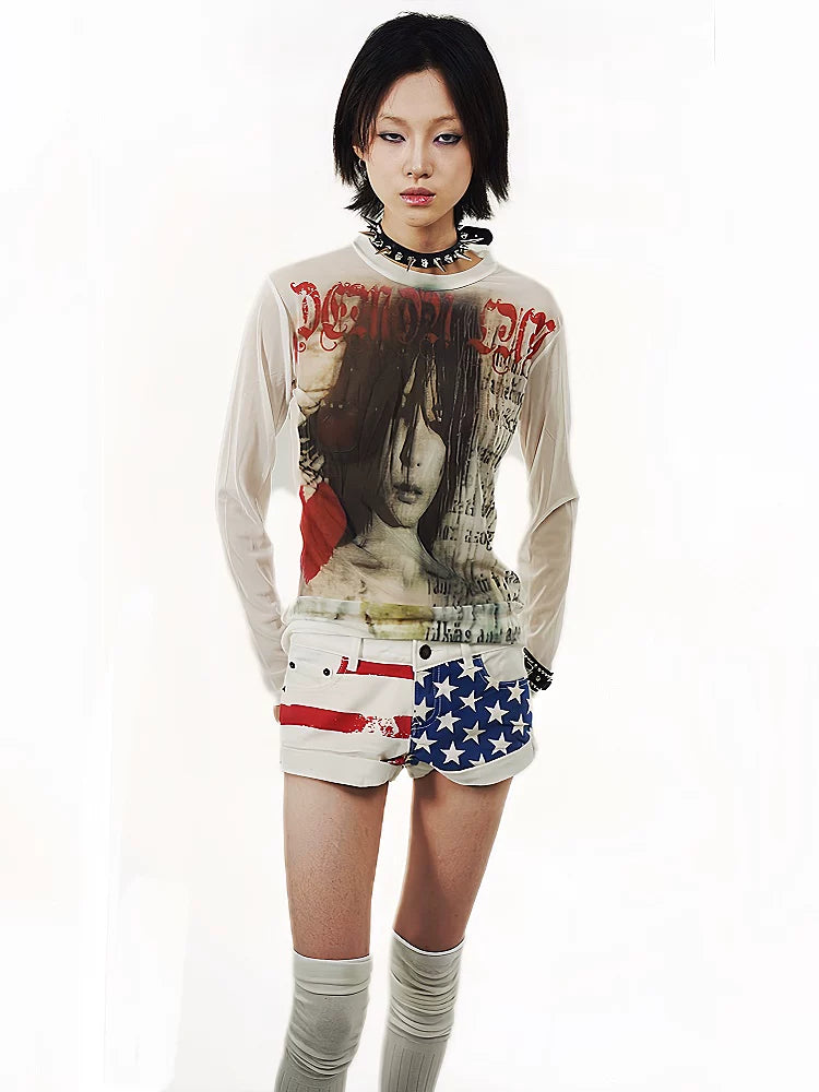 Post-Punk Mesh Long Sleeve T-Shirt