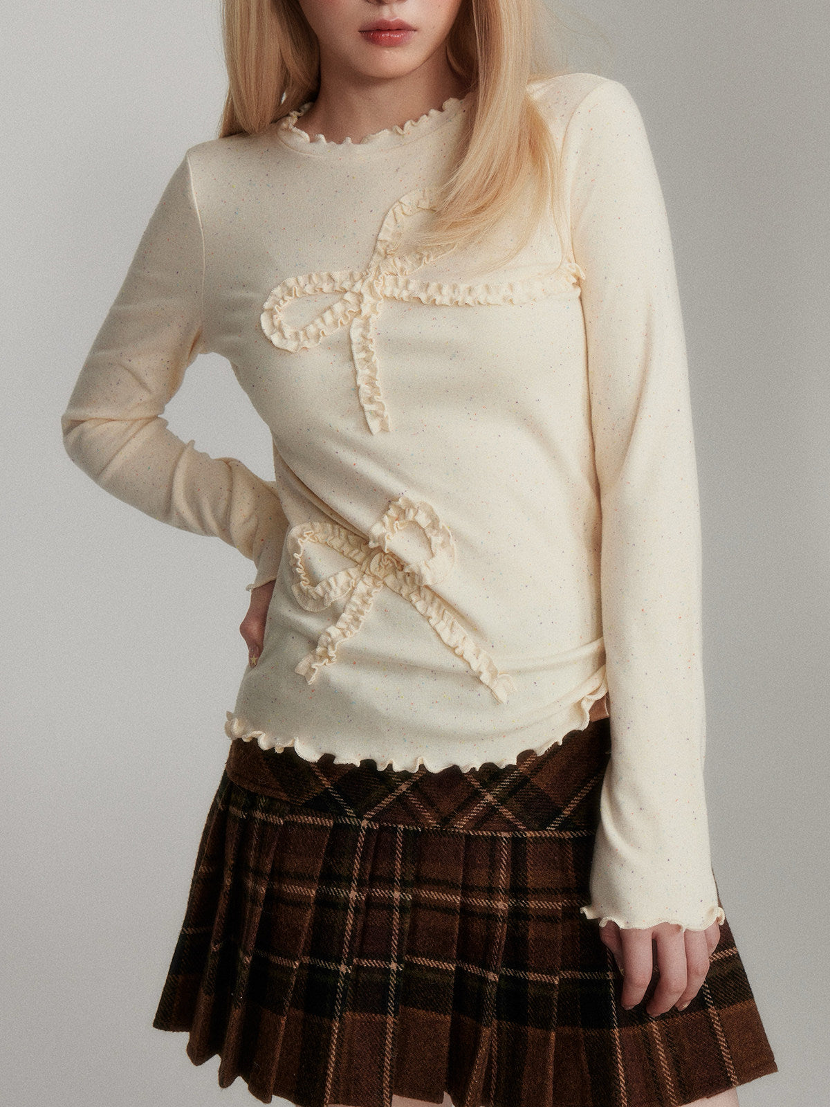 Plaid Pleated Short Skirt