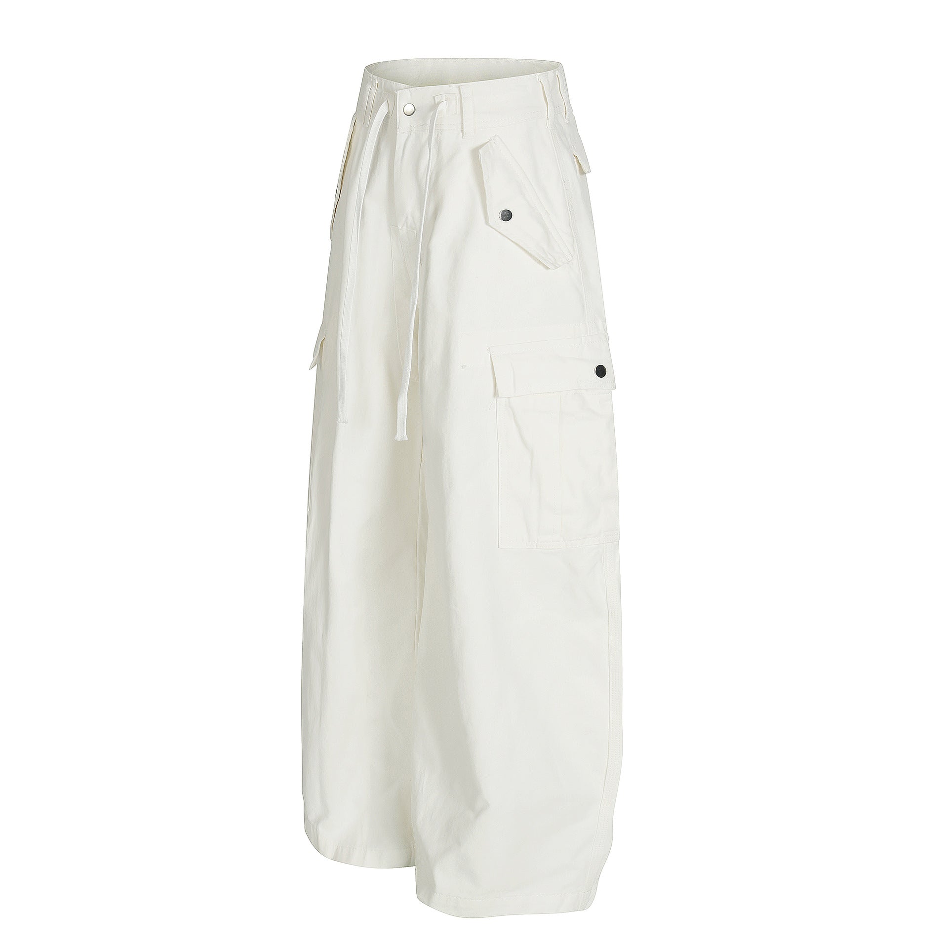 Drawstring Cargo Wide Leg Pants