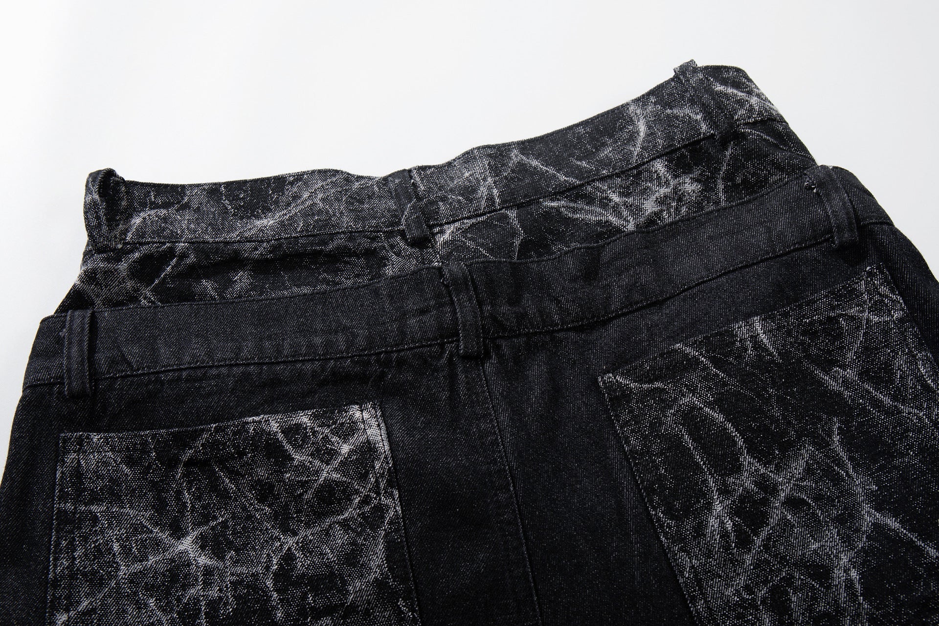 Heavy Wash Workwear Wide Leg Denim Jeans