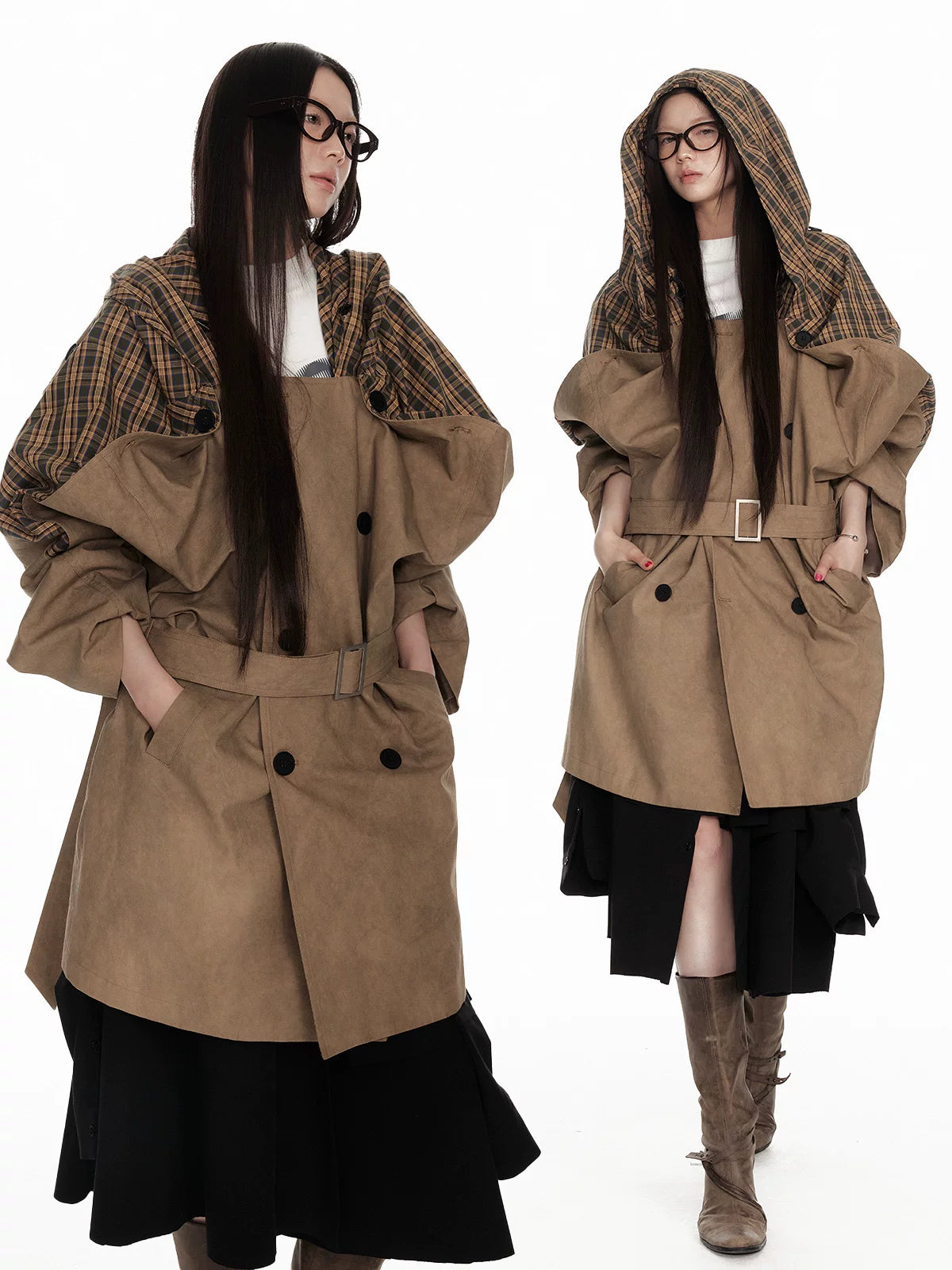Textured Hooded Lining Jacket