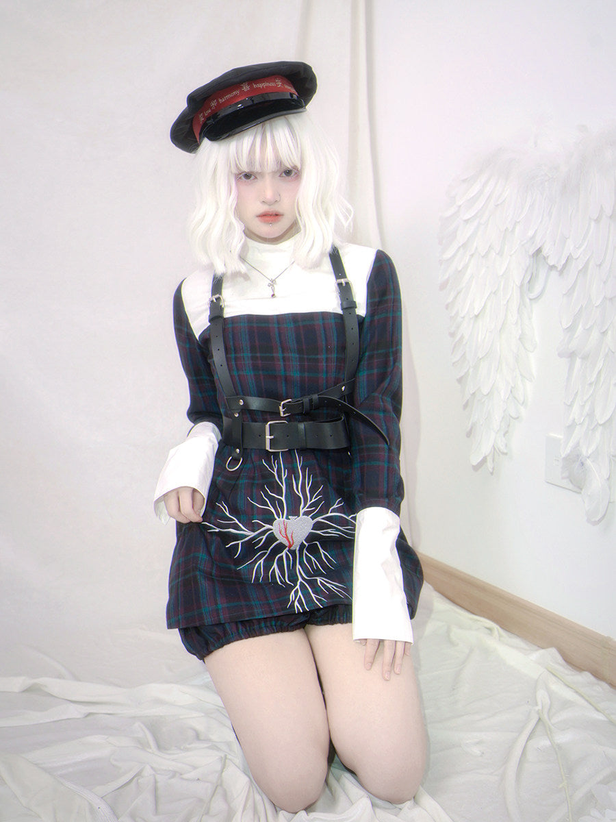 Bicolor Patchwork Long Sleeve Dress