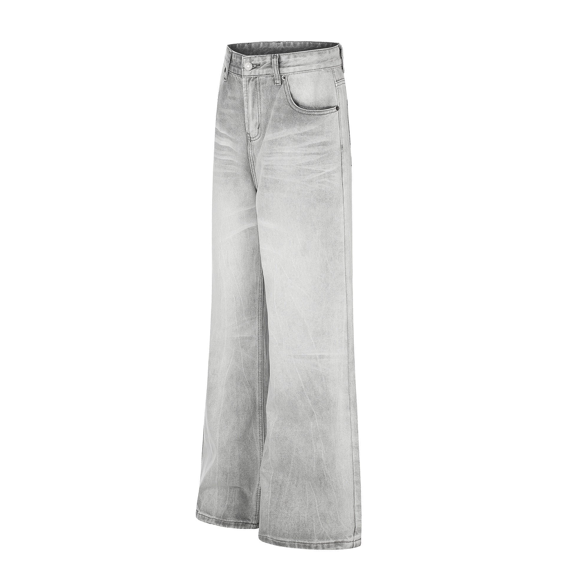 Washed Whiskers Flare Denim Jeans