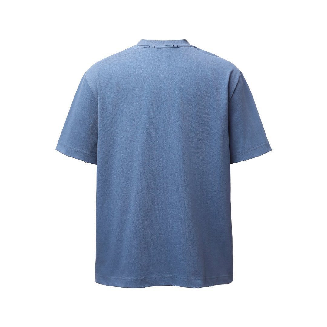 Heavyweight Washed Damage Short Sleeve T-Shirt