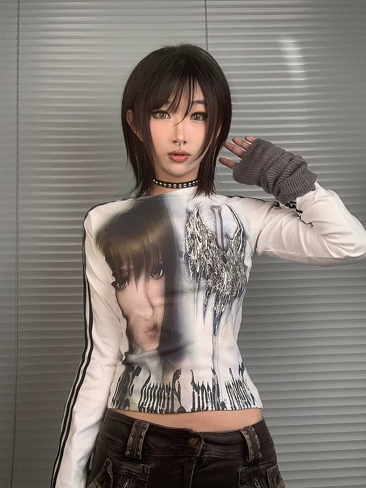 Side Stripe Long Sleeve T-Shirt