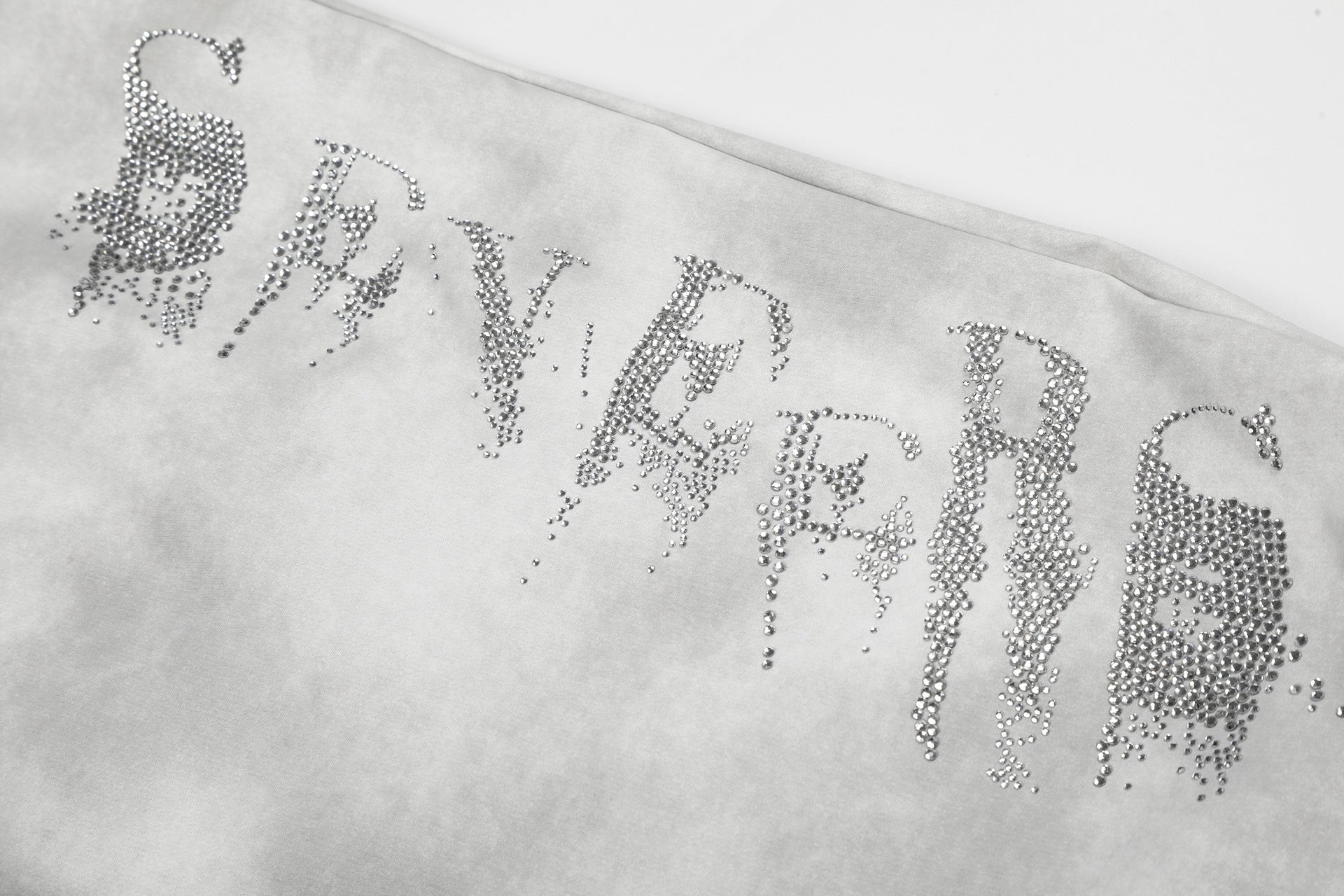 Washed Letter Print Drawstring Wide Leg Pants