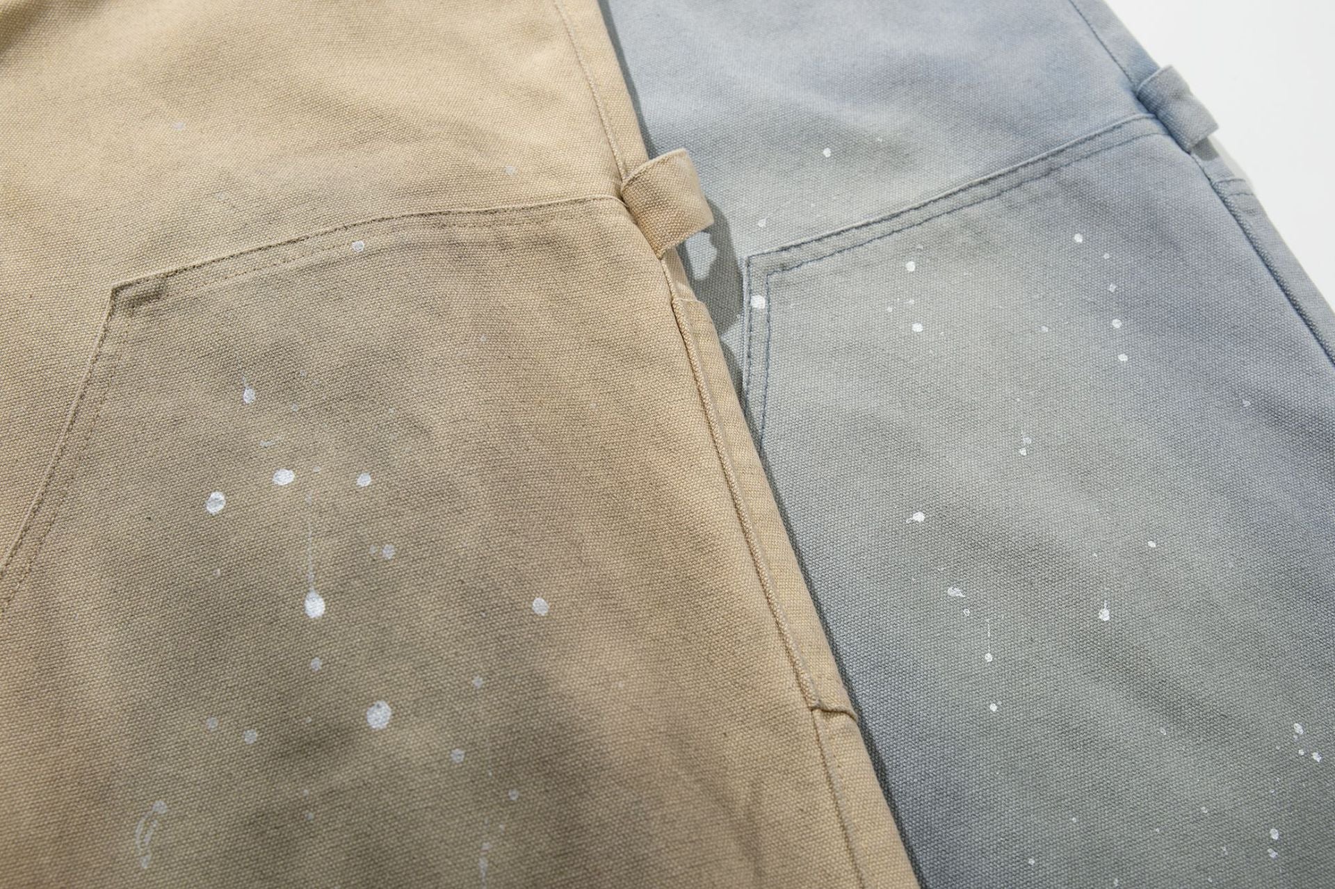 Dirty Dye Paint Splatter Wide Leg Denim Jeans