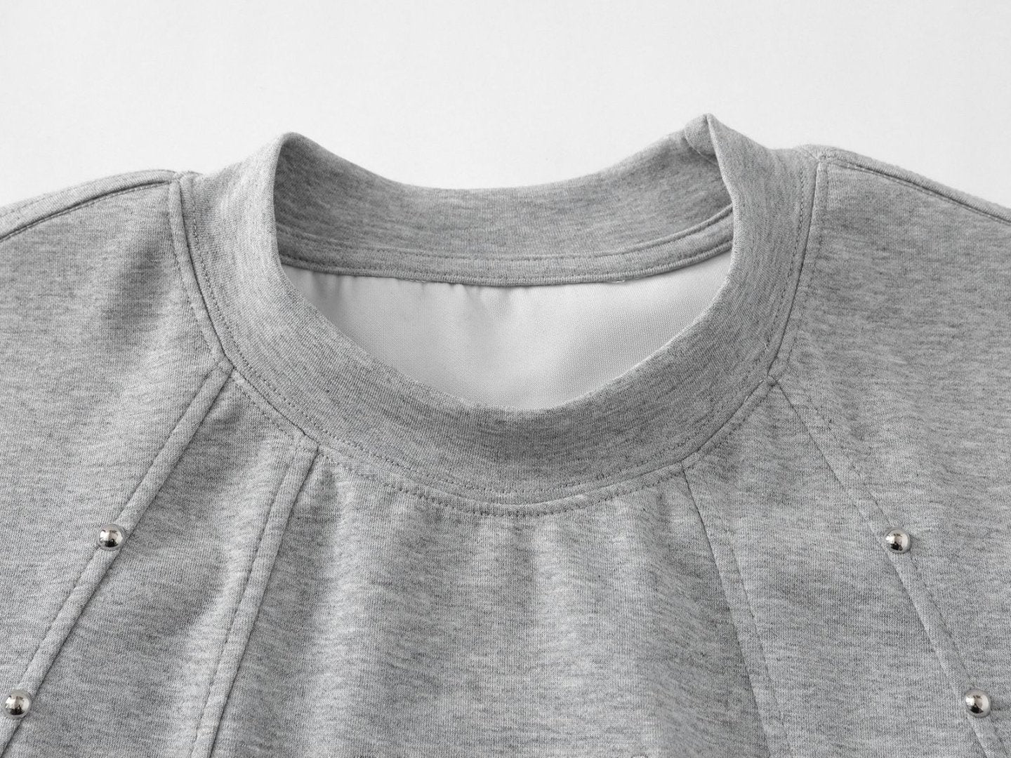 Heavyweight Double Yarn Deconstruction Beads Oversize Short Sleeve T-Shirt