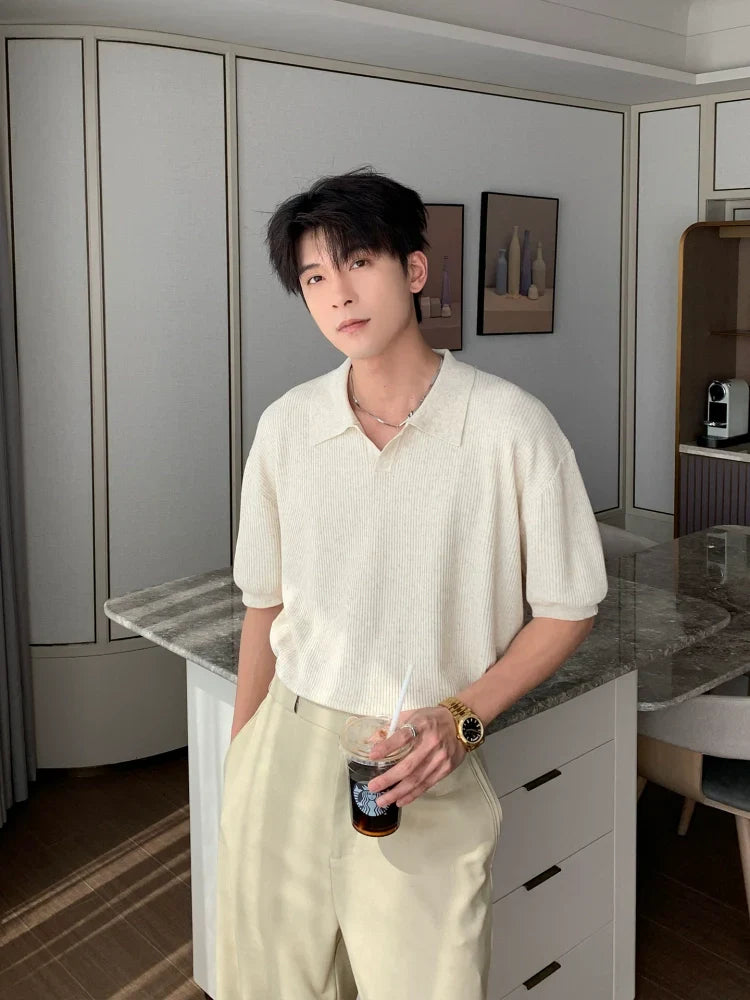 Cooling Tencel Linen Short Sleeve Polo Shirt