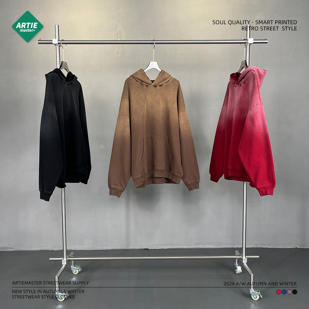 워시드 헤비 웨이트 후드 티셔츠