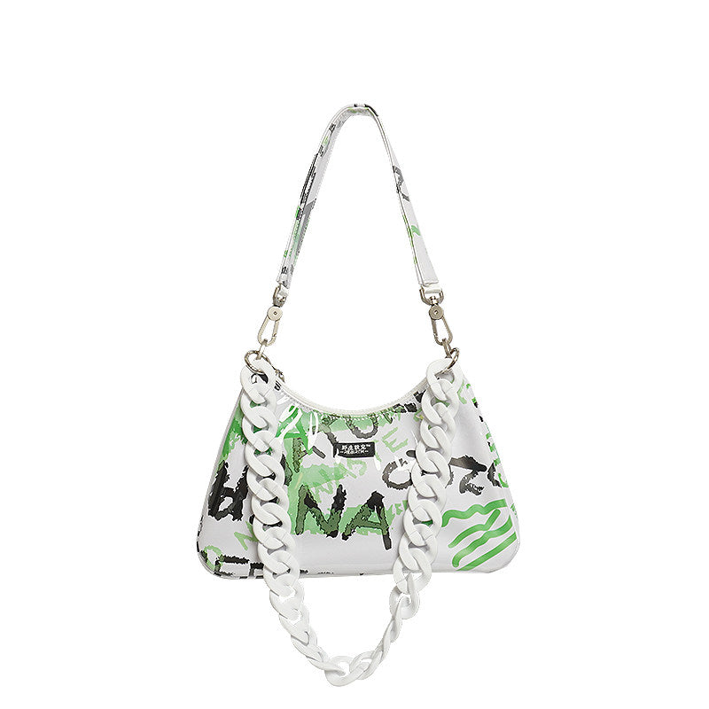 Graphic Design Chain Shoulder Bag