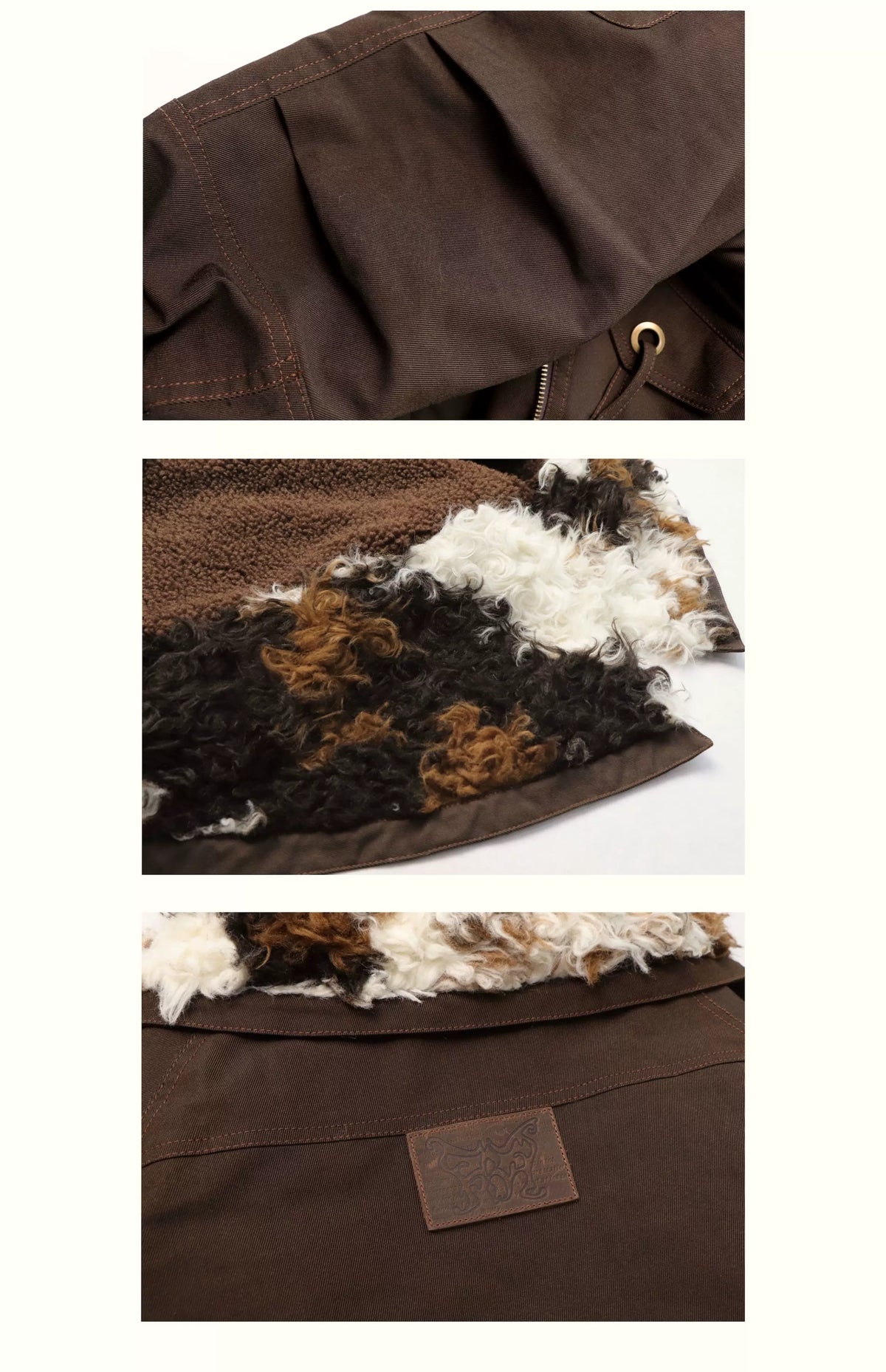 Animal Design Thick Sherpa Oversize Jacket