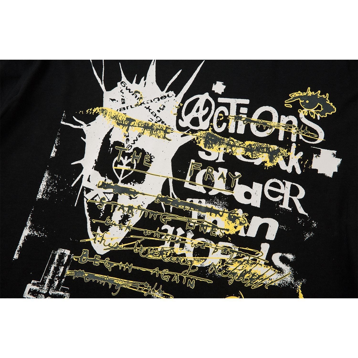 Fake Layered Paint Graphic Long Sleeve T-Shirt