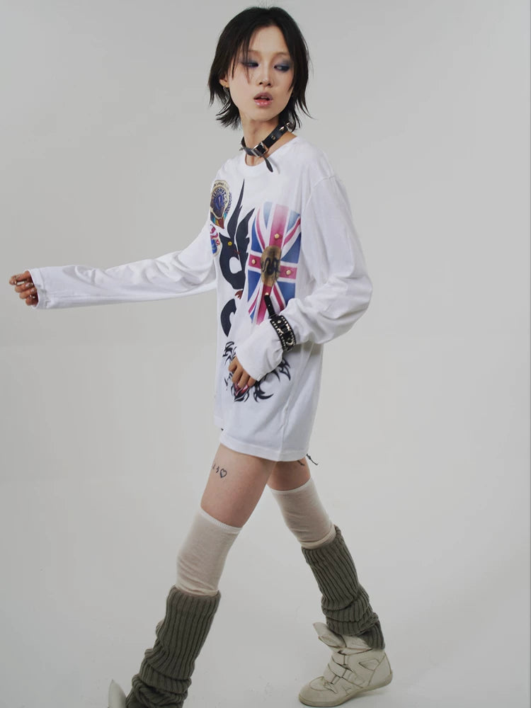 British Studs Rock Punk Long Sleeve T-Shirt