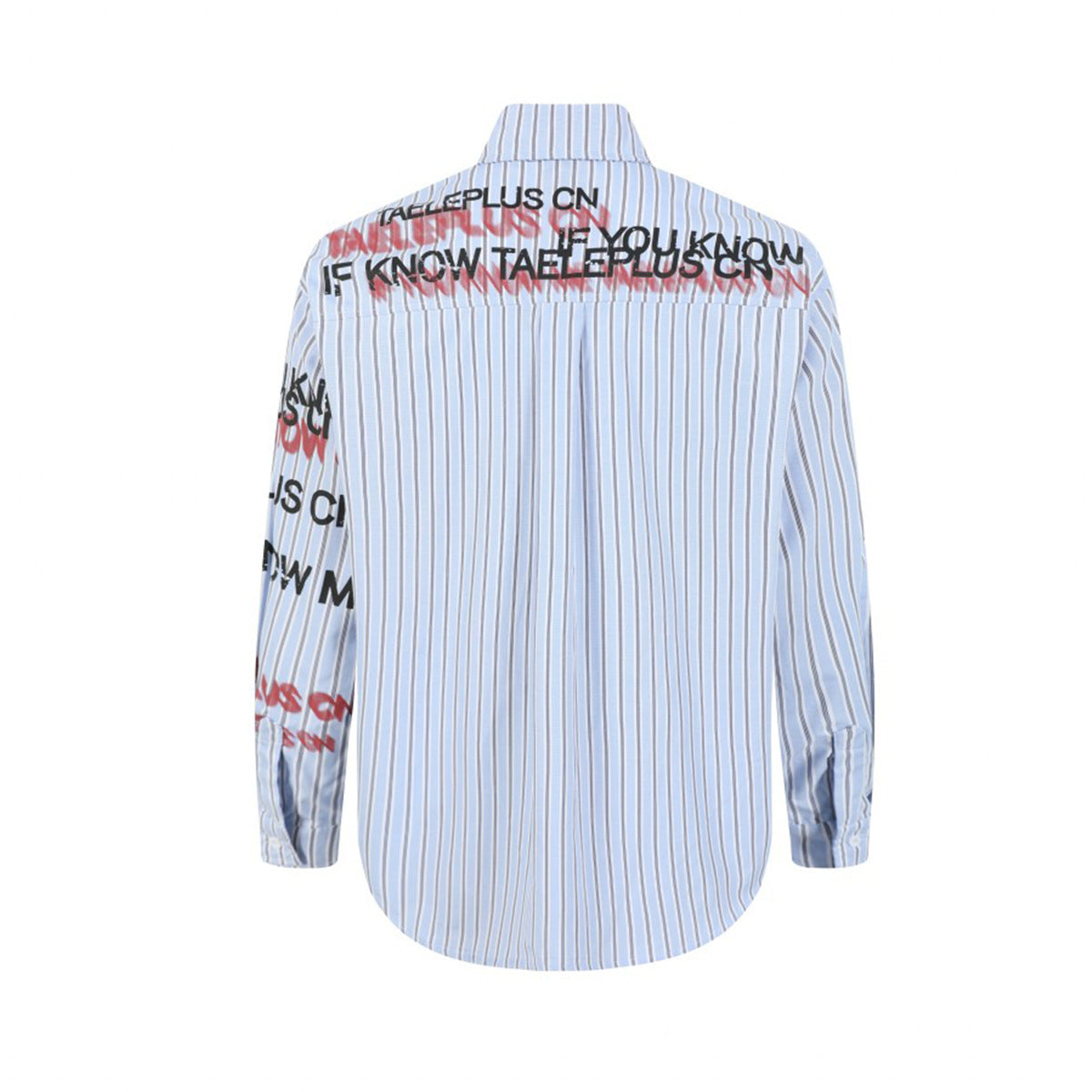 Stripe Letter Print Long Sleeve Shirt