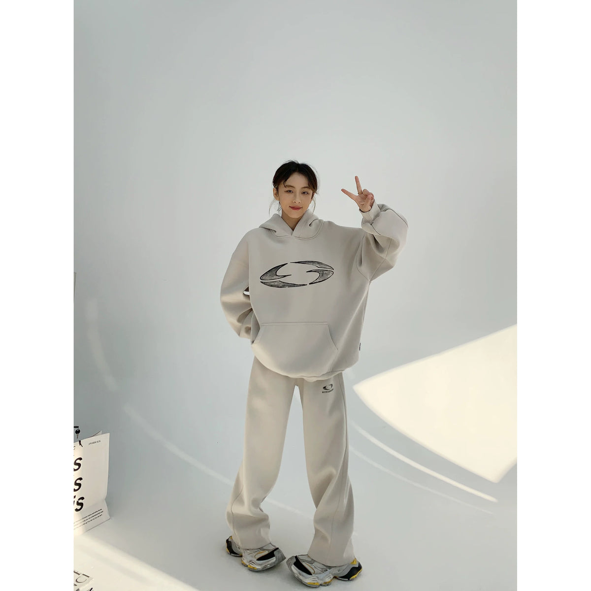 Thick Heavyweight Print Hoodie & Pants Set