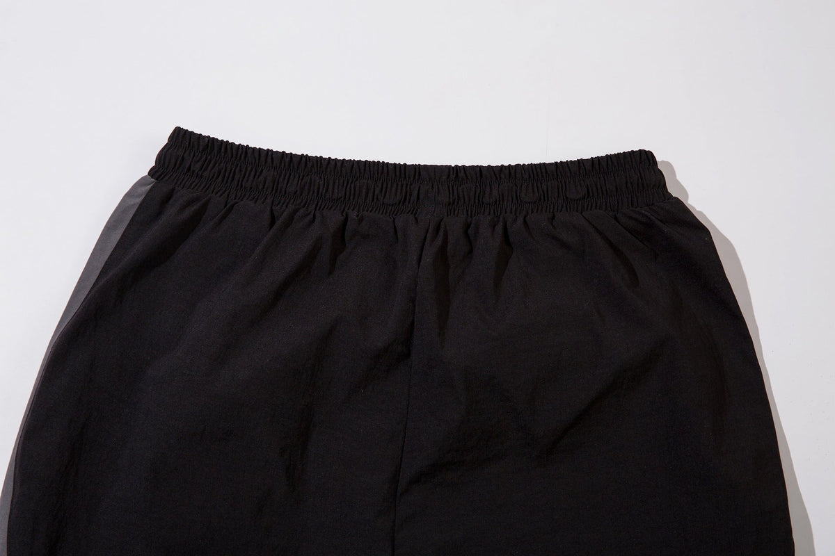 Panel Drawstring Straight Sporty Pants