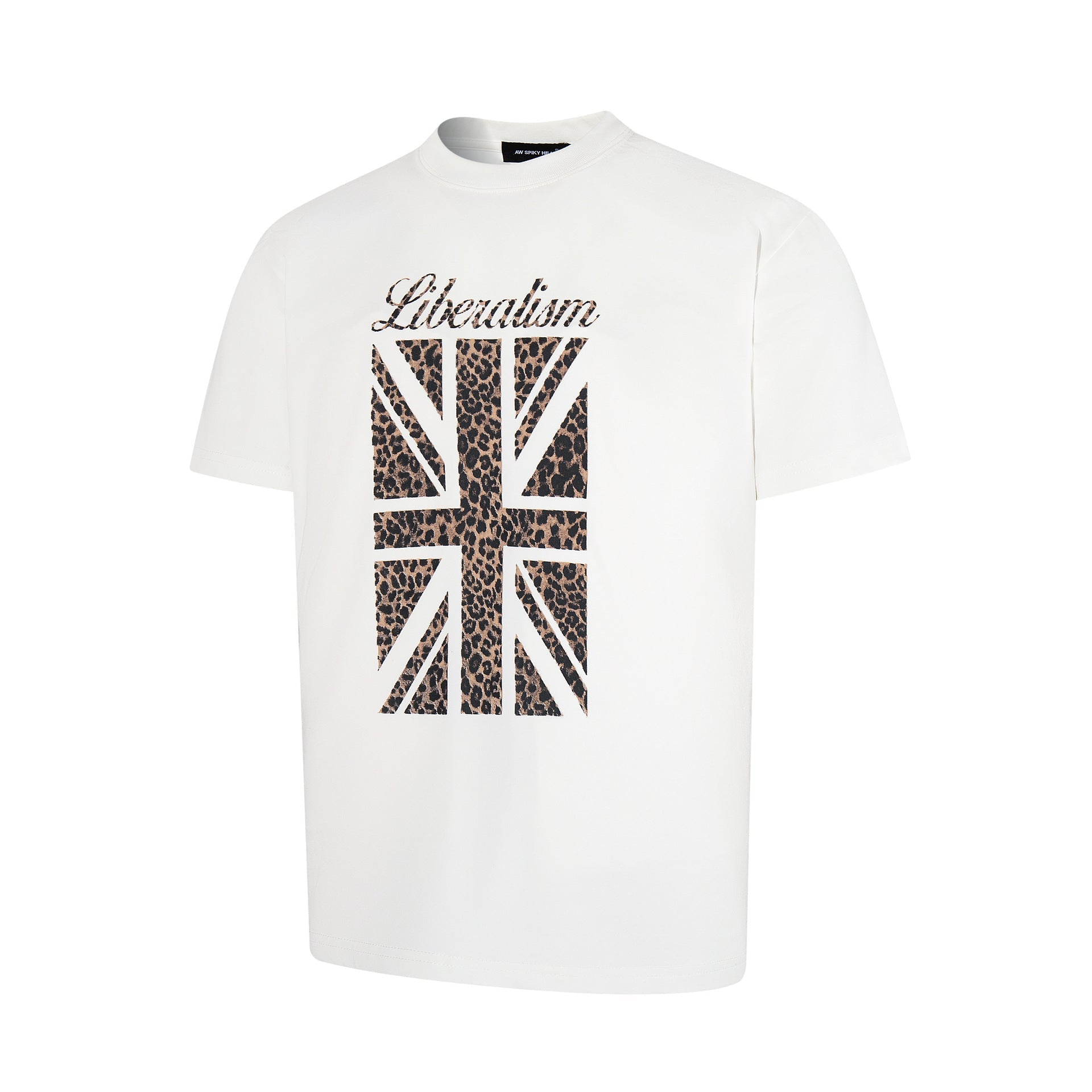Leopard Print Flag Short Sleeve T-Shirt