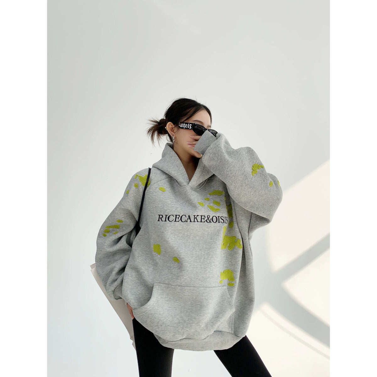 Thick Embroidery Oversized Hoodie