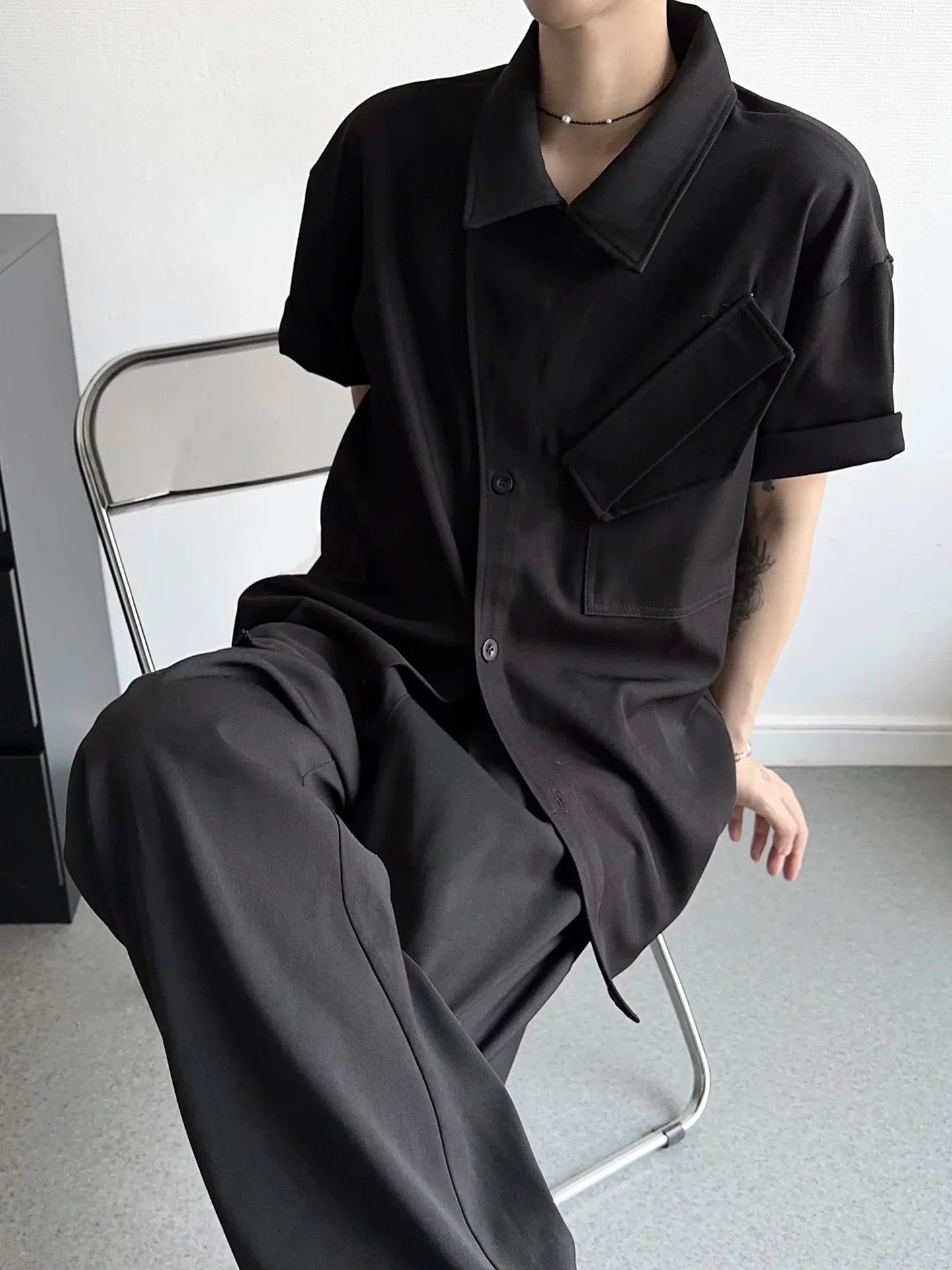 Deconstructed Short Sleeve Shirt