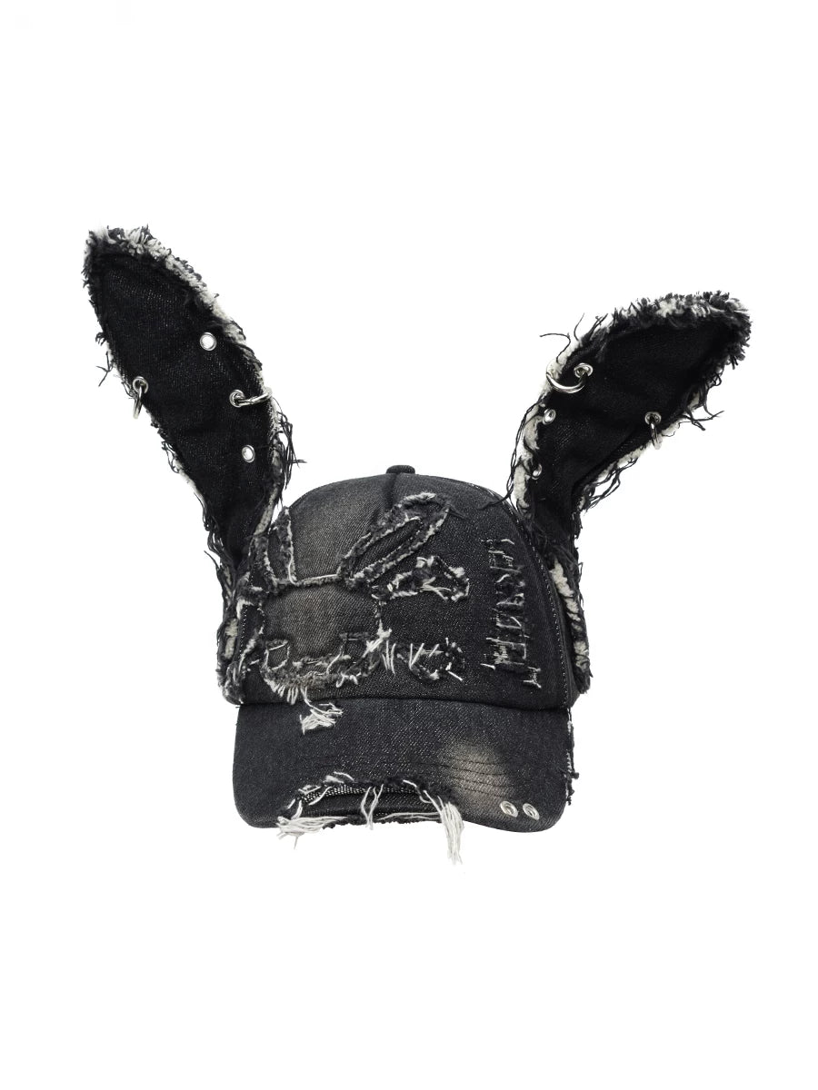 Rabbit Denim Baseball Cap