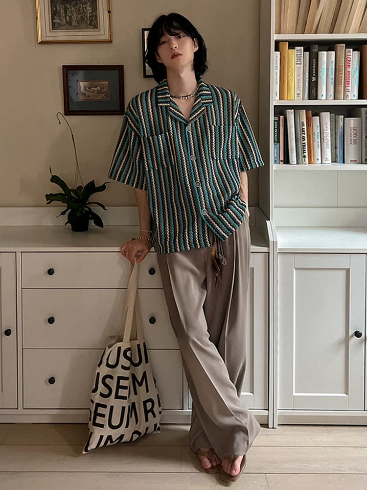Camisa de manga corta oversize con diseño de rayas