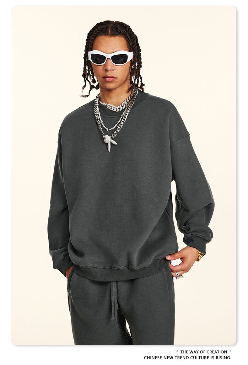 Fleece Lining Oversize Sweatshirt