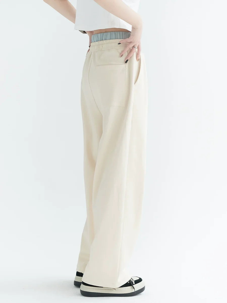 Double Waist Casual Straight Sweatpants