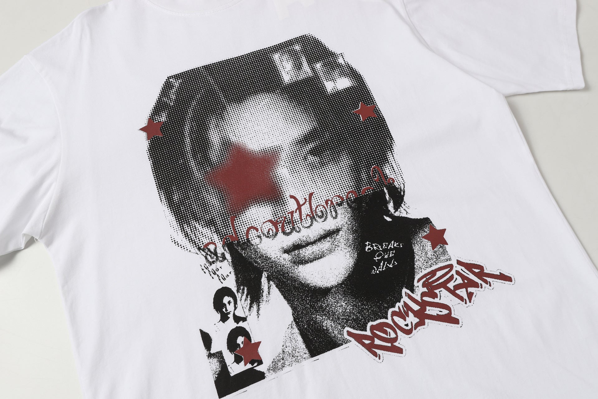 Oversize Portrait Print Short Sleeve T-Shirt
