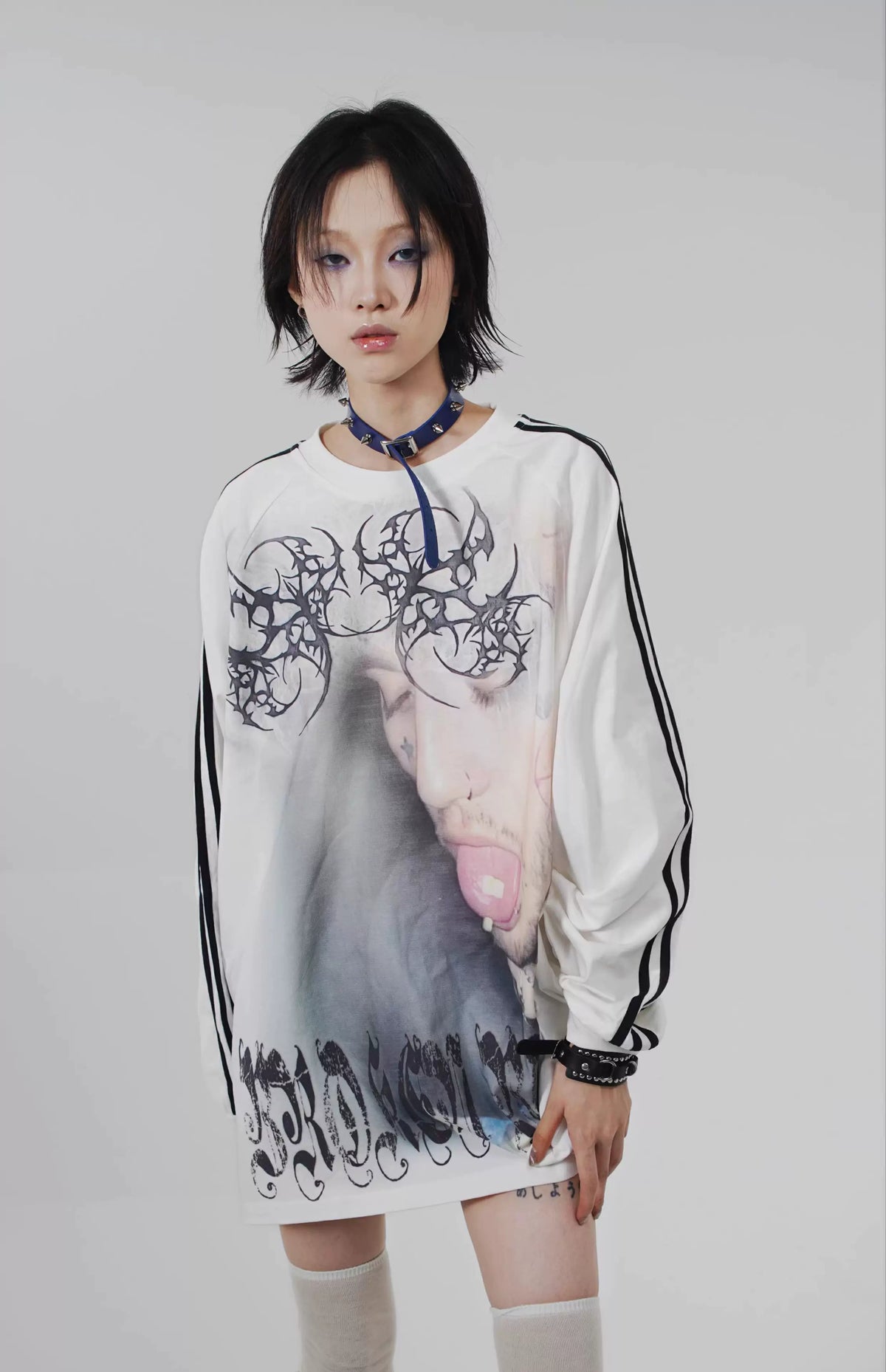 Gothic Heavyweight Side Stripe Long Sleeve T-Shirt