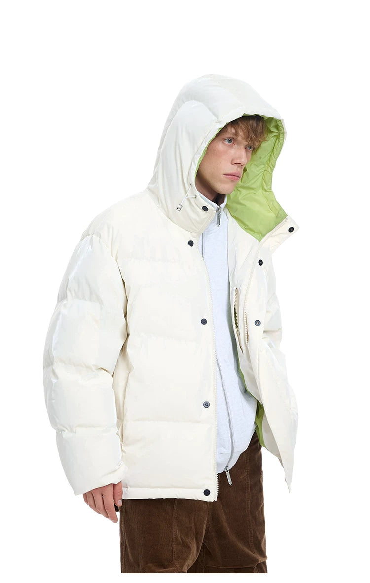 Oversize Hooded White Duck Down Jacket