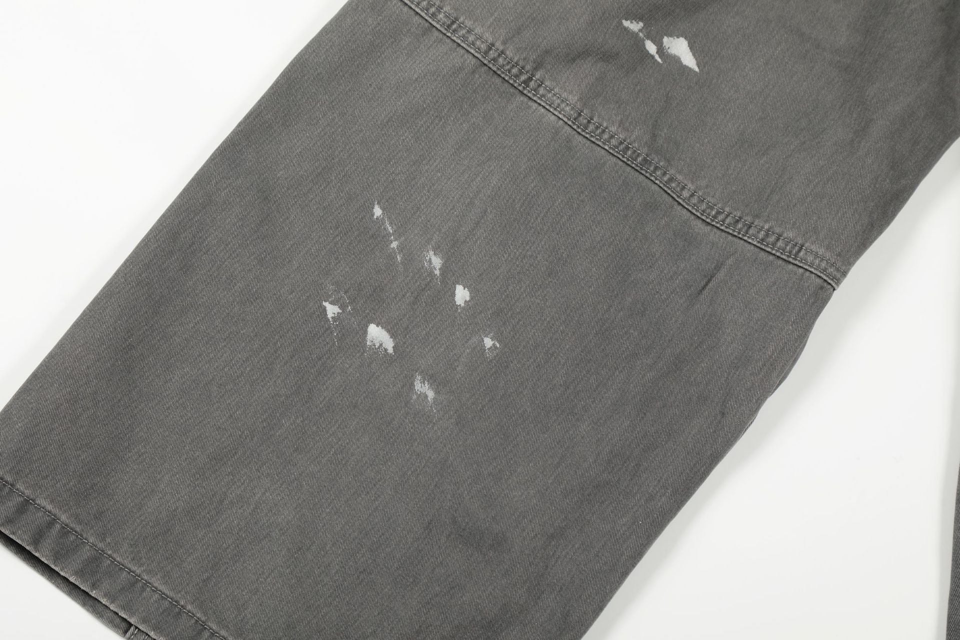 Damage Dirty Wide Leg Curved Cargo Pants