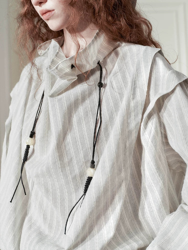 Wrinkle Design Long Sleeve Shirt