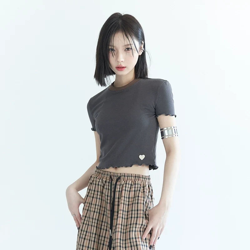 Slim Fit Round Neck Short Sleeve T-Shirt