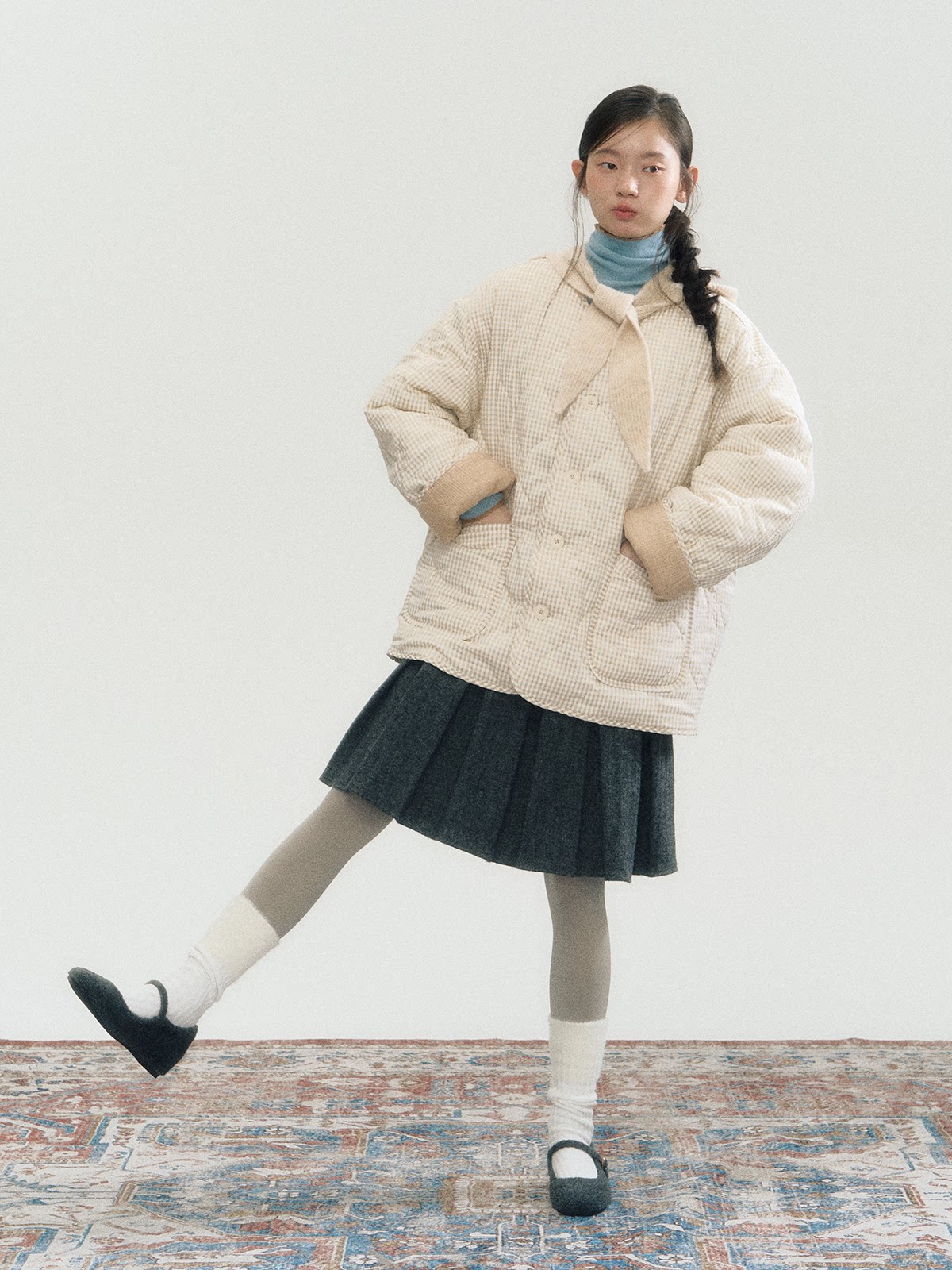 Plaid Puffer Jacket