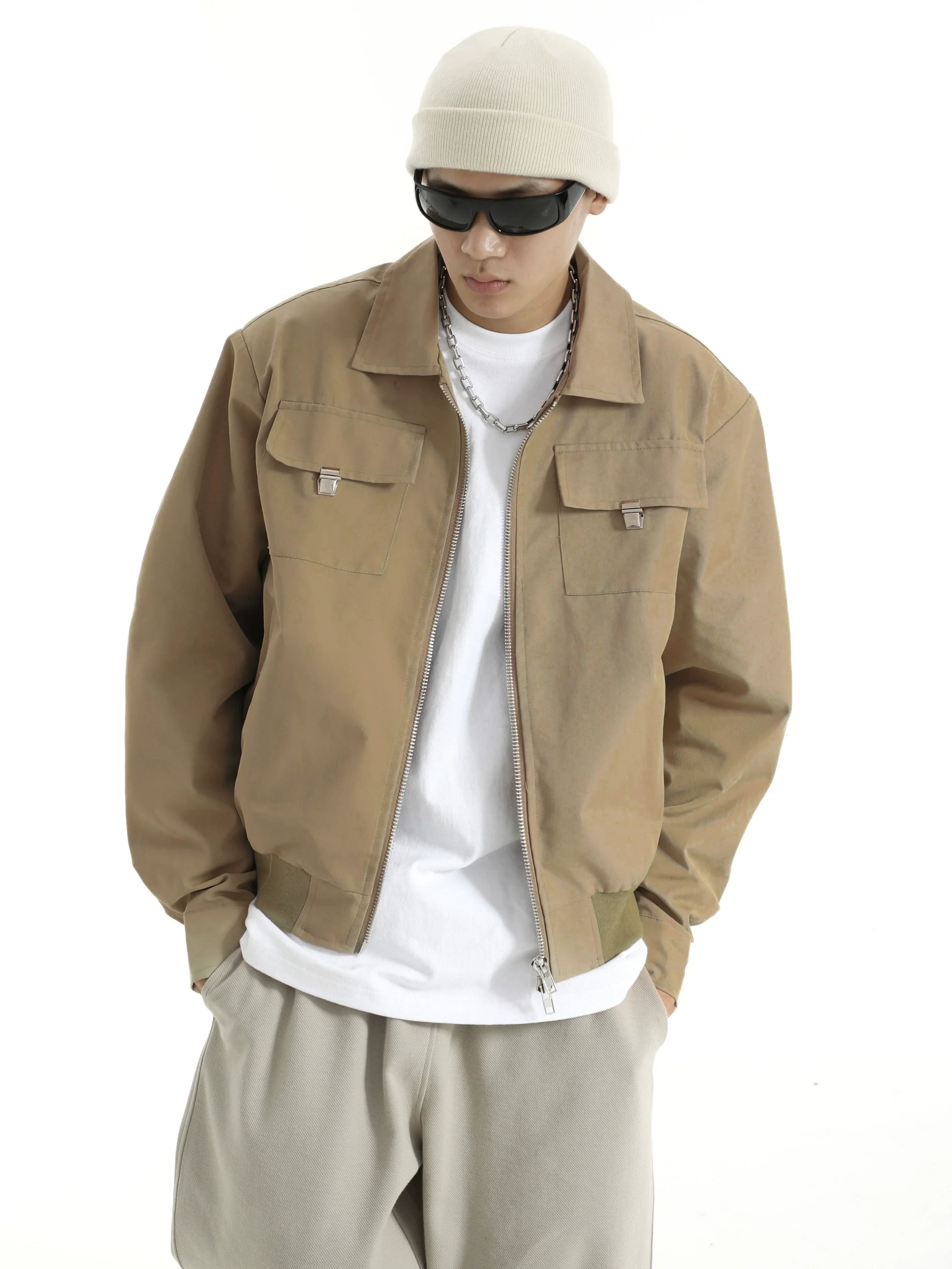 Zipper Casual Short Jacket