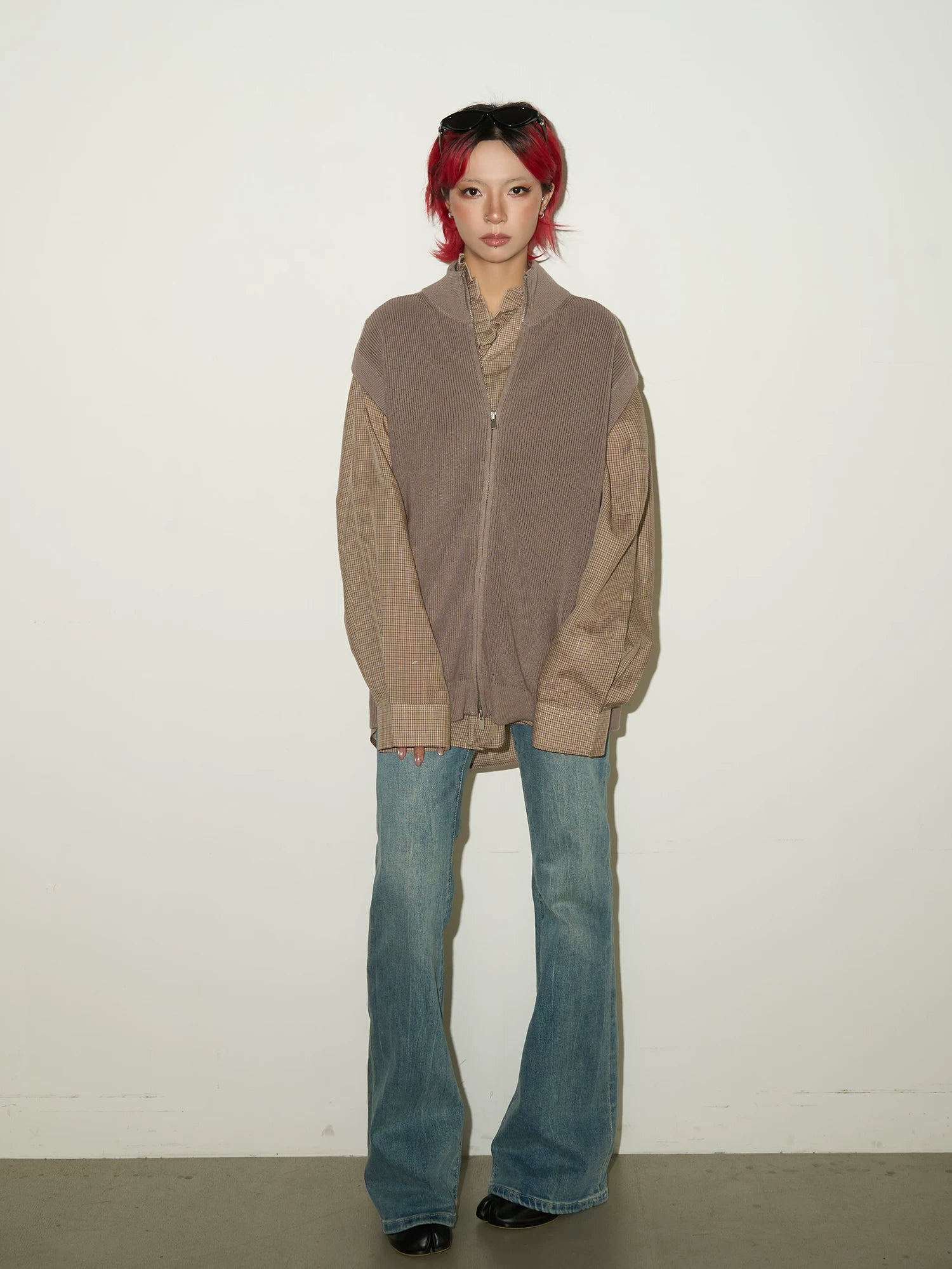 Low Rise Wash Flare Denim Jeans