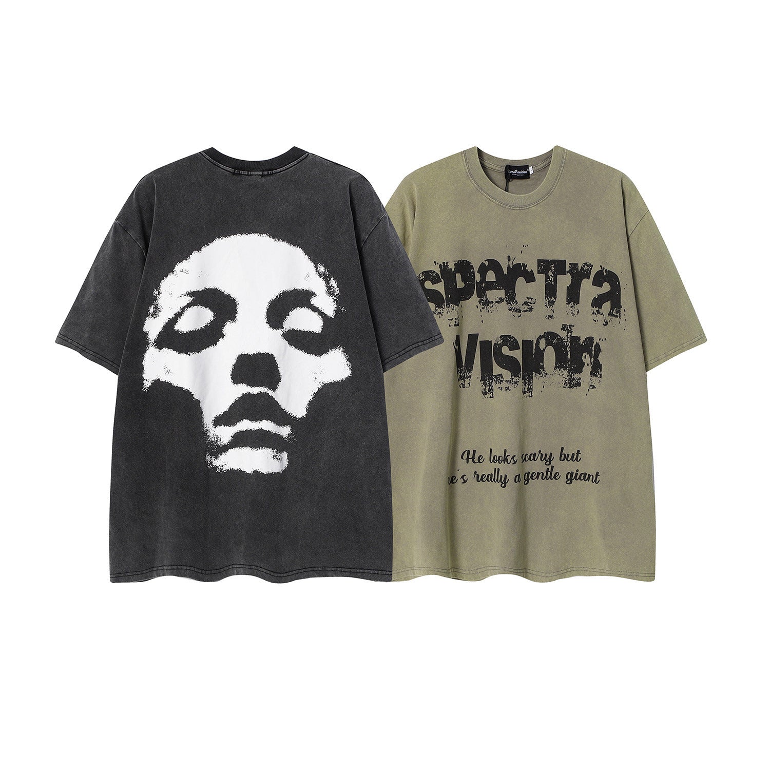 Washed Mask Art Print Short Sleeve T-Shirt