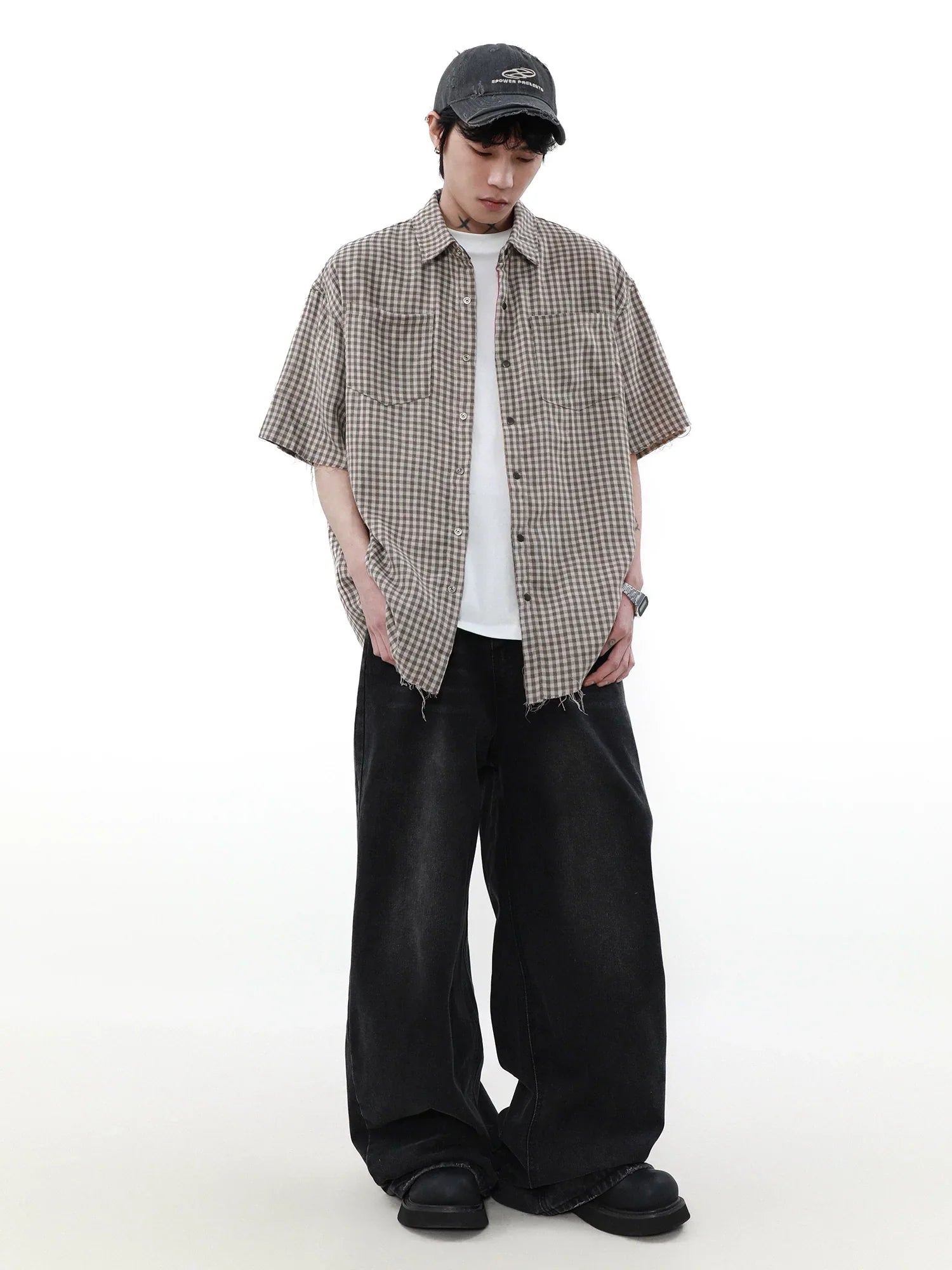 Riversible Damage Short Sleeve Shirt