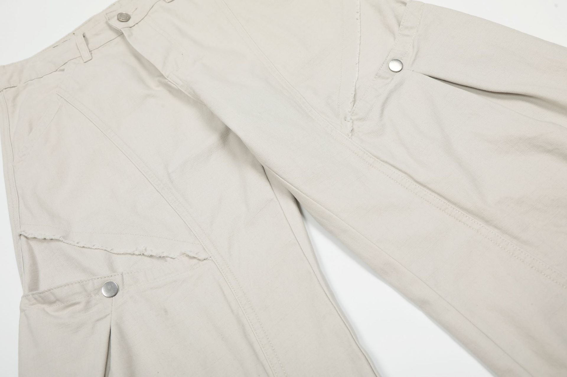 Curved Panel Wide Leg Pants