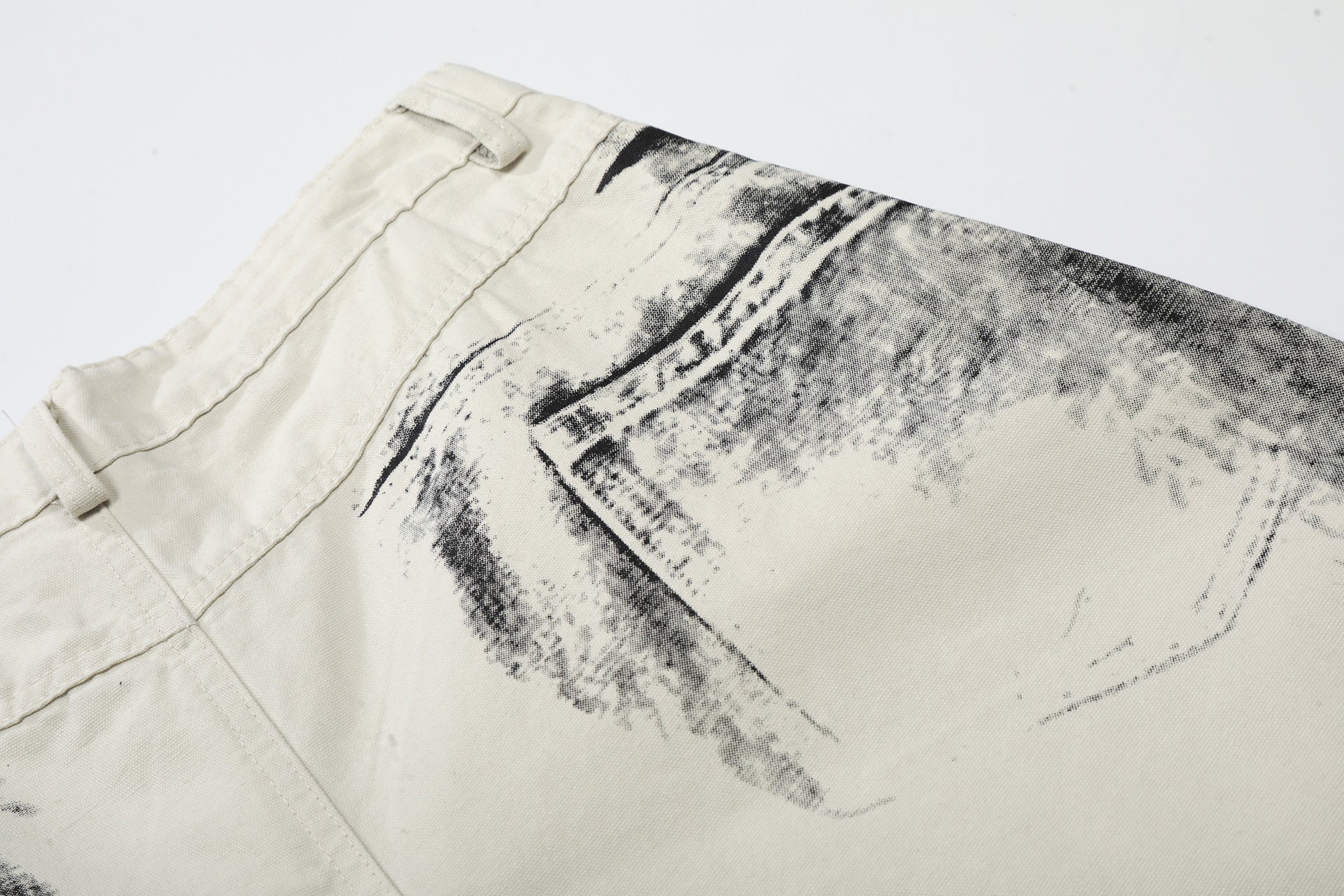 Brush Paint Cropped Pants