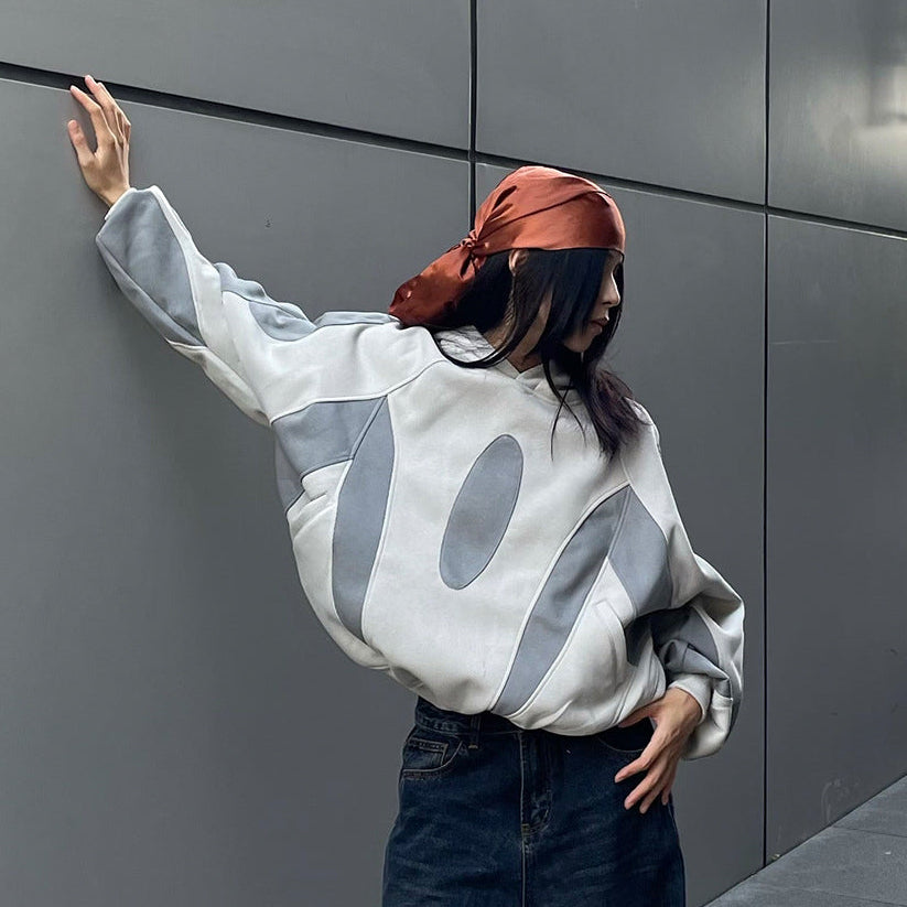 Panel Raglan Design Hoodie