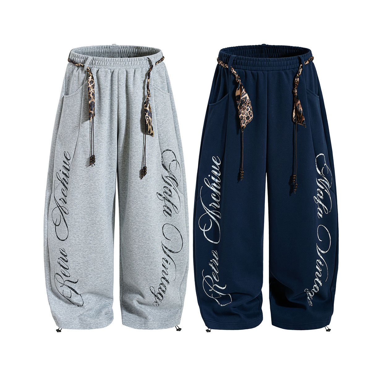 Sporty Curved Wide Leg Pants