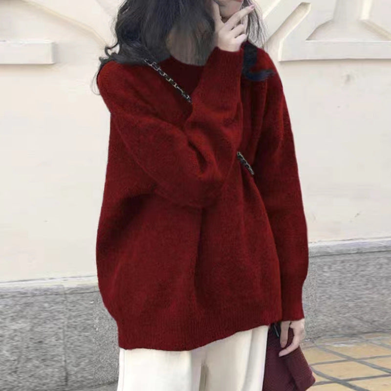 Round Neck Women Basic Sweater