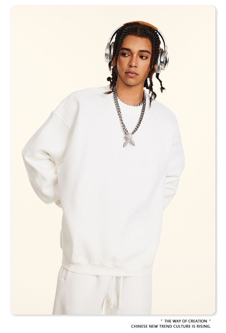 Fleece Lining Oversize Sweatshirt