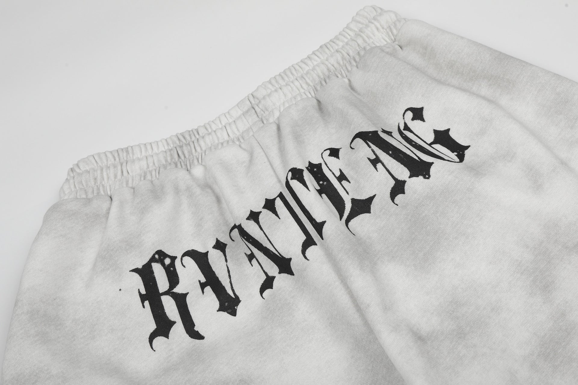 Cloud Washed Cross Embroidery Wide Leg Sweaet Pants