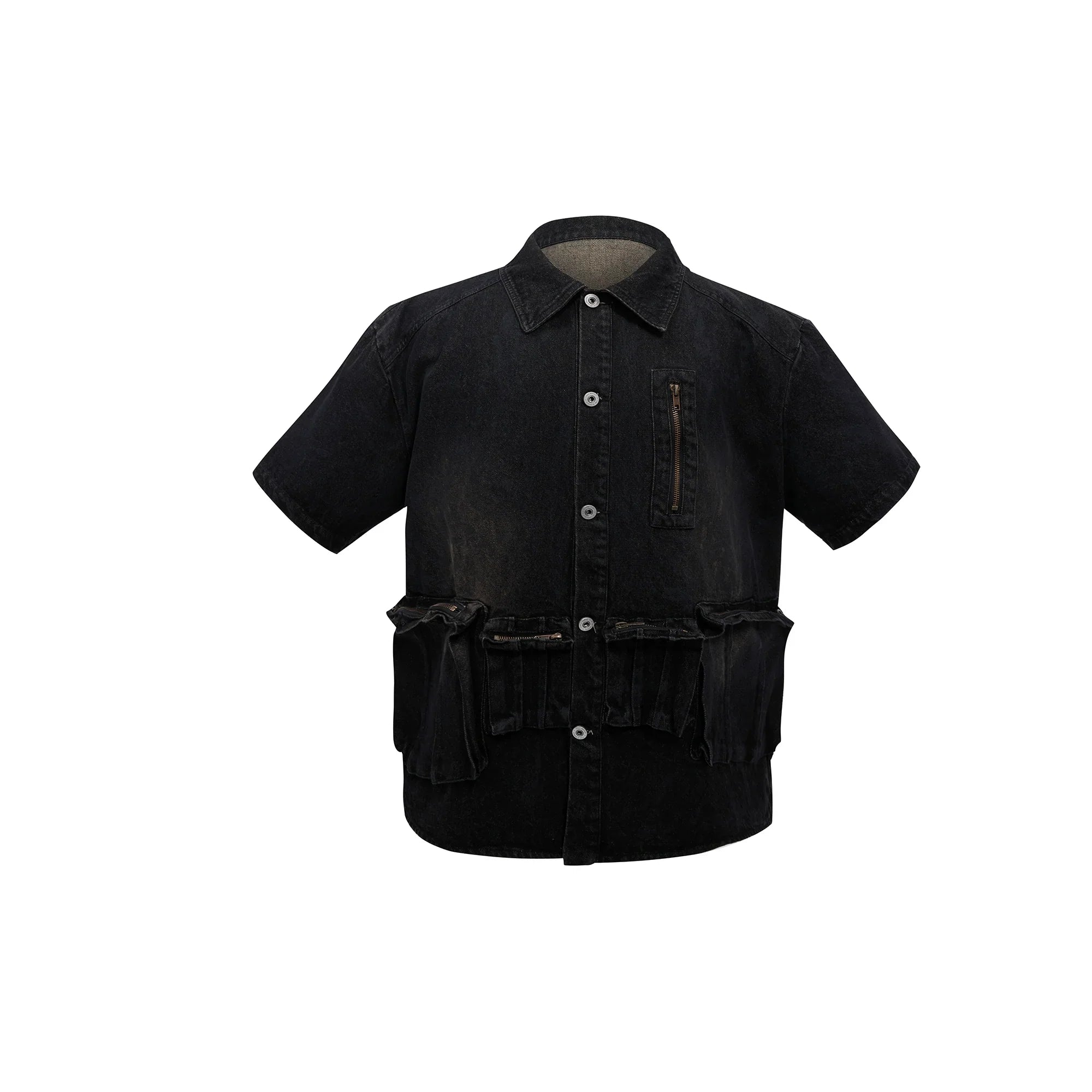 Oversize Paint Denim Shirt Jacket