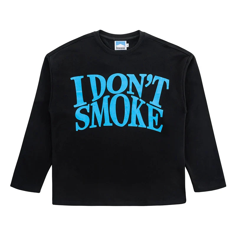Oversize Cotton Long Sleeve Round Neck Sweatshirt